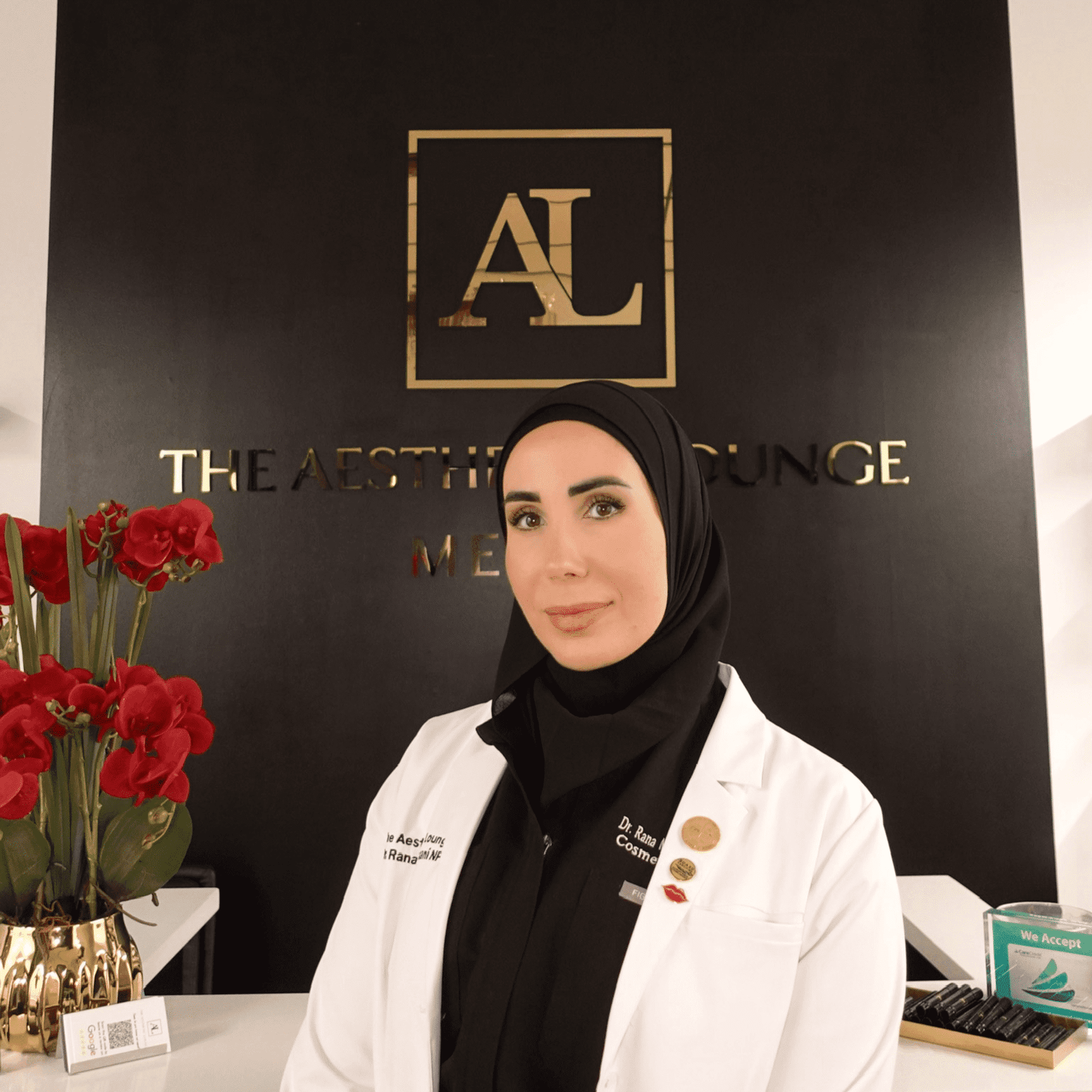 Portrait of Dr. Rana Mazraani, a professional stylist at The Aesthetic Lounge, showcasing their expertise and style.